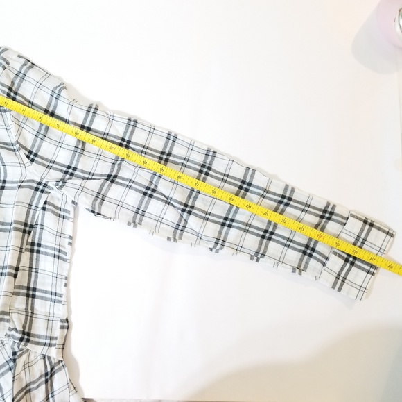 Back Peplum Plaid Blouse - Picture 6 of 8